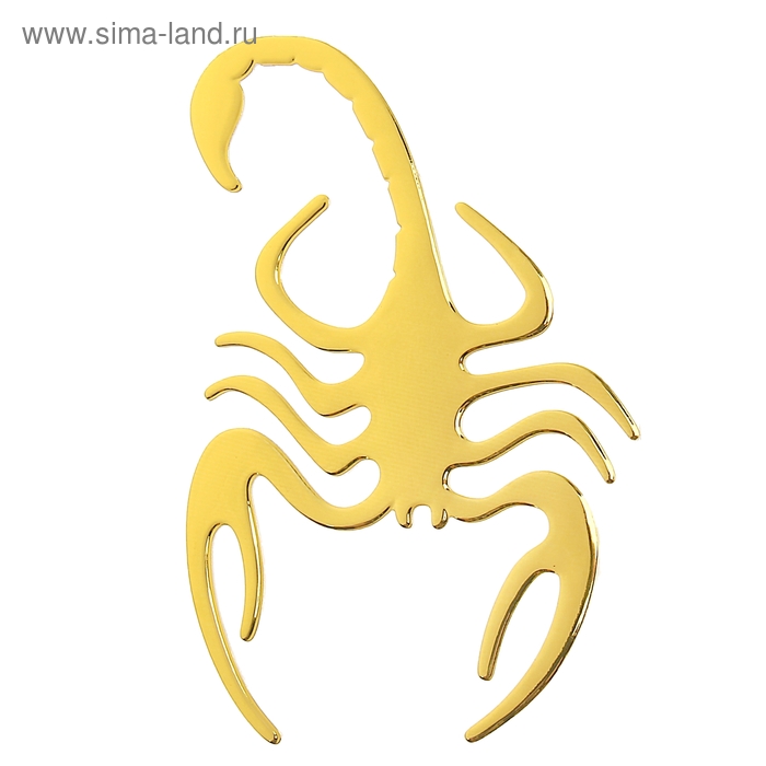 Наклейка декоративная на автомобиль DA-303-01 "Скорпион", золото - Фото 1