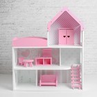 Кукольный дом «Мармелад» с обоями и набором мебели - фото 8984633