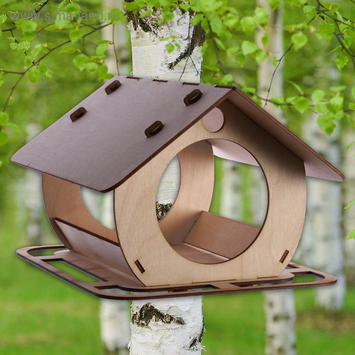 Kopмушка для птиц «Бочка», 25 × 21 × 20 см - Фото 1