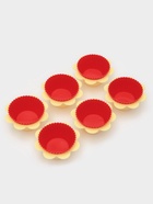 Формы для выпечки кексов Доляна «Риб. Ромашка», силикон, 9×3 см, набор 12 шт., жёлтые, красные - Фото 2