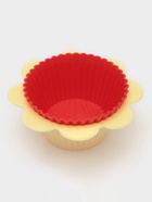 Формы для выпечки кексов Доляна «Риб. Ромашка», силикон, 9×3 см, набор 12 шт., жёлтые, красные - Фото 5