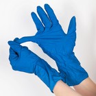 Перчатки латексные неопудренные Connect High Risk, размер S, смотровые, нестерильные, текстурированные, цена за 1 шт, 50 шт/уп, цена за 1 шт, цвет синий - Фото 2