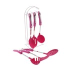 Набор кухонных инструментов "Палитра", 6 предметов на подставке, цвета МИКС - Фото 2