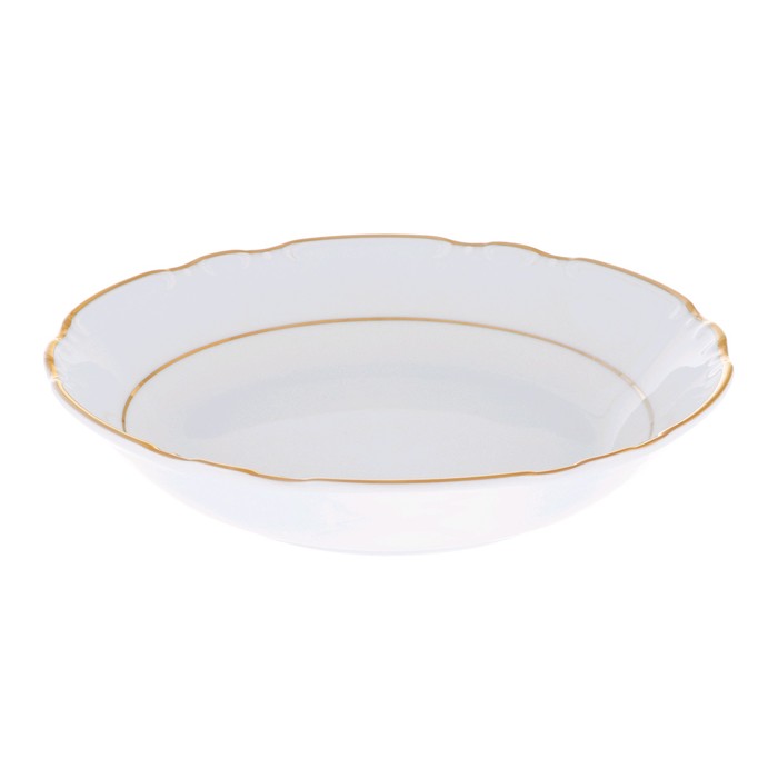 Тарелка для супа Constance, декор «Золотая нитка, Отводка золото», 19 см