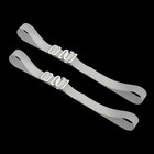 Бретели силиконовые, 1 см, 37 см, пара, цвет матовый белый - Фото 1