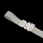 Бретели силиконовые, 1 см, 37 см, пара, цвет матовый белый - Фото 2