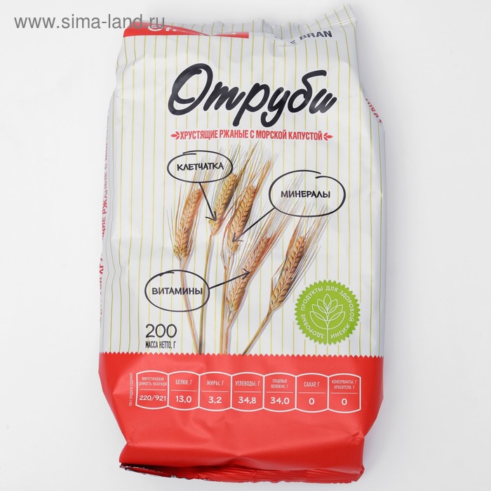 Отруби ржаные, с морской капустой, 200 г - Фото 1