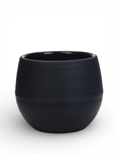 Горшок для цветов с поддоном «Япония», 2 л, пластиковый, графитовый