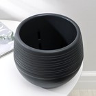 Горшок для цветов с поддоном «Япония», 2 л, пластиковый, графитовый - Фото 3