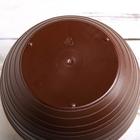 Горшок для цветов c поддоном «Япония», 2 л, цвет тёмно-коричневый - фото 26339011