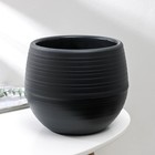 Горшок для цветов «Япония», 3 л, пластиковый, графитовый - Фото 2