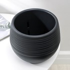 Горшок для цветов «Япония», 3 л, пластиковый, графитовый - Фото 3