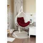 Подвесное кресло «Бароло», капля, цвет белый, подушка бордо, стойка - фото 300981580