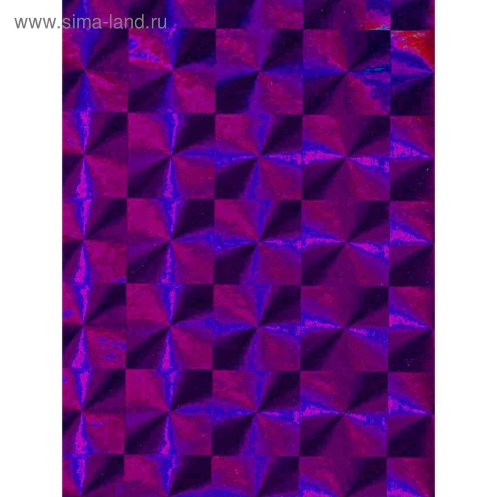 Самоклеящаяся пленка Color decor 1009 голографический квадрат фиолетовый 0,45х8,0 - Фото 1
