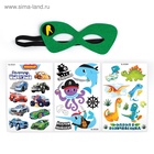 Набор детских татуировок и маска супергероя «Милый динозаврик», тату — 27 шт. - Фото 3