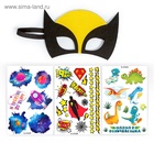 Переводные татуировки детские «Супергерой», с маской супергероя, тату — 23 шт. - Фото 2