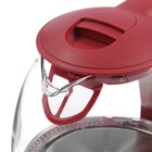 Чайник электрический ENERGY E-296, стекло, 1 л, 1100 Вт, красный - фото 51332985 Чайник электрический ENERGY E-296, стекло, 1 л, 1100 Вт, красный - фото 51332985