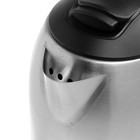 Чайник электрический HOMESTAR HS-1009, металл, 1.8 л, 1500 Вт, серебристо-чёрный - фото 8022679