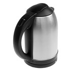 Чайник электрический HOMESTAR HS-1009, металл, 1.8 л, 1500 Вт, серебристо-чёрный - фото 8022684