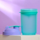 Шейкер спортивный с чашей под протеин, фиолетово-голубой, 500 мл - Фото 2