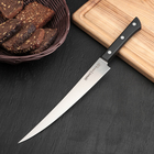 Нож кухонный филейный Samura Harakiri, лезвие 22,4 см, чёрная рукоять, сталь AUS-8 - Фото 1