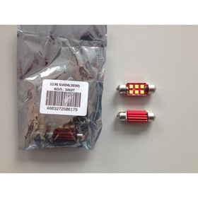 

Лампа светодиодная 11-36 (SV8,5) 6 SMD 3030, радиатор, 12-24В