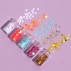 Пайетки для декора «Звёздочки, сердечки», 12 бутылочек, разноцветные - Фото 3