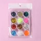 Стружка для декора, 12 баночек, в пластиковом органайзере - Фото 3