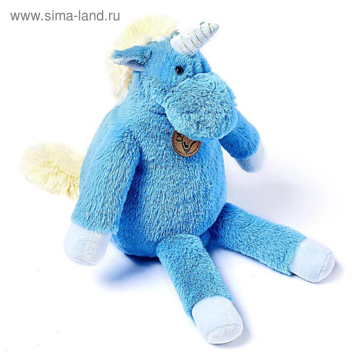Мягкая игрушка «Единорог», 28 см, длинноногий, цвет голубой - Фото 1