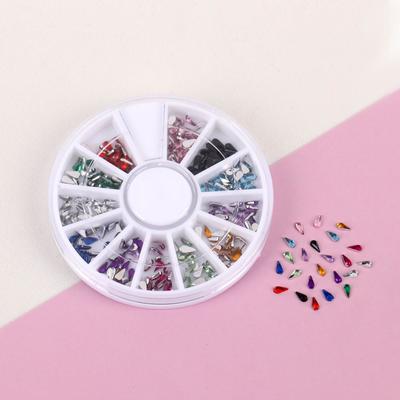 Стразы для декора «Капли», цвет МИКС