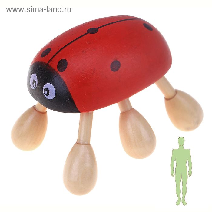 Массажер деревянный универсальный "Божья коровка" - Фото 1