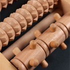 Массажёр «Барабаны», 5 рядов с шипами, 27 × 19 × 5 см, деревянный - Фото 2