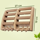 Массажёр «Барабаны», 5 рядов с шипами, 27×19×5 см, деревянный - Фото 3