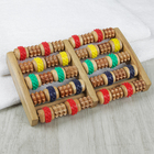 Массажёр «Ножное счастье», деревянный, 5 рядов с шипами, цвет МИКС - Фото 1
