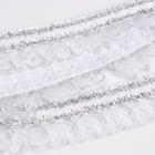 Тесьма, гипюр на атласе с фольгой, 5 см, в рулоне 25 м - Фото 3