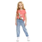 Брюки для девочек, рост 98 см, цвет джинс - Фото 1