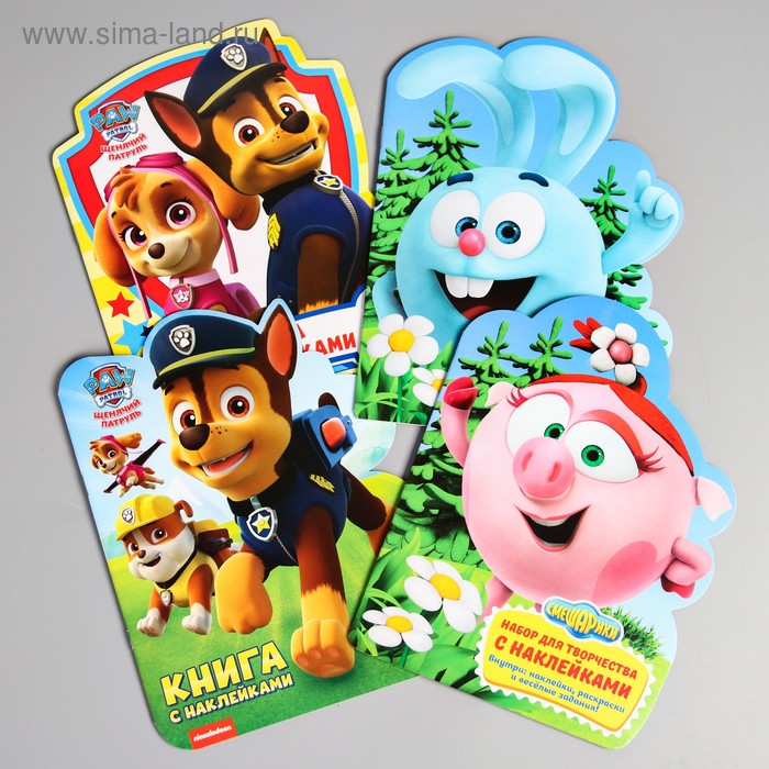 Набор для творчества с наклейками МИКС 4 шт., 14 листов - Фото 1