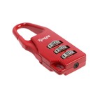 Замок навесной кодовый ТУНДРА ZK002, красный - Фото 1