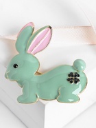 Брошь «Зайчонок», цвет мятный в золоте - фото 23522864