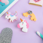 Набор значков (3шт) «Единороги» радужные, форма МИКС, цветные - Фото 2