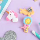 Набор значков (3шт) «Единороги» сладости, форма МИКС, цветные - Фото 2