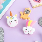 Набор значков (3 шт.) «Единороги» милые, форма МИКС, цветные - Фото 8