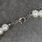 Набор 2 предмета: серьги, колье «Антуанетта» гранж, цвет белый в серебре, 40 см - Фото 3