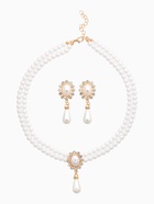 Набор 2 предмета: серьги, колье «Антуанетта» вспышка, цвет белый в золоте, 40 см - Фото 1