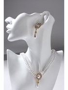 Набор 2 предмета: серьги, колье «Антуанетта» вспышка, цвет белый в золоте, 40 см - Фото 9