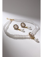 Набор 2 предмета: серьги, колье «Антуанетта» вспышка, цвет белый в золоте, 40 см - Фото 10