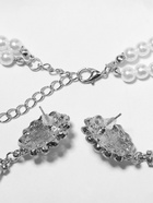 Набор 2 предмета: серьги, колье "Антуанетта" вспышка, цвет белый в серебре - фото 809332034