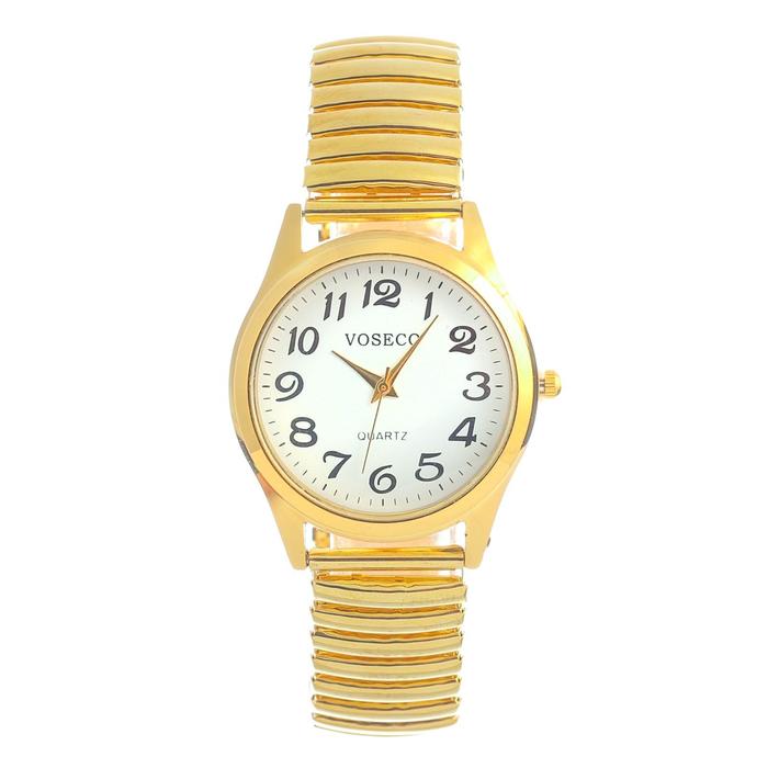 Часы наручные женские кварцевые, d-4 см, золото - Фото 1