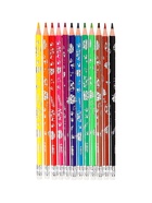 Карандаши 12 цветов BIC Kids Illusion, детские, шестигранные, с ластиком, стираемые - Фото 8