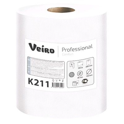 Полотенца бумажные Veiro Professional Comfort в рулонах К211, 120 м